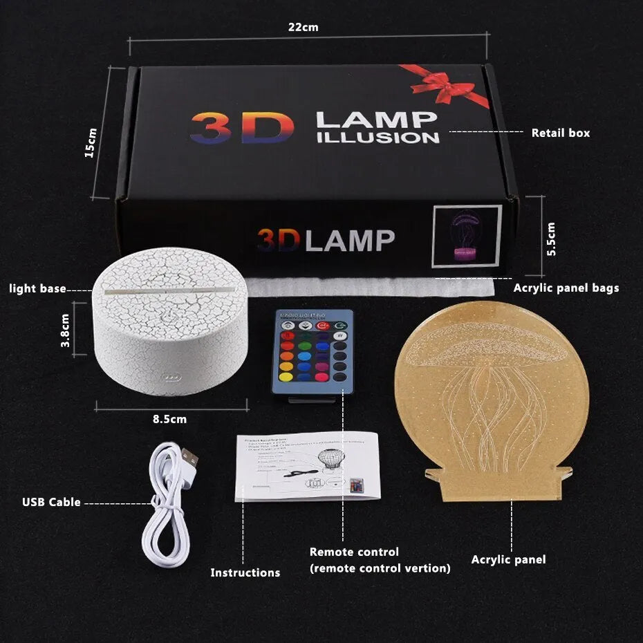 Cartoon airplane-shaped night light with acrylic shade and touch switch.