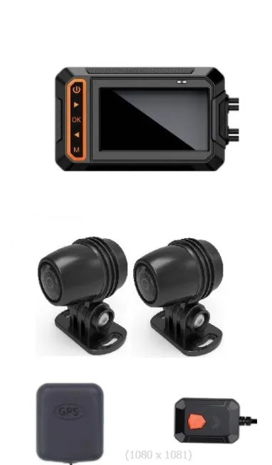MT65 motorcycle driving recorder with 3-inch waterproof camera and remote monitoring capability
