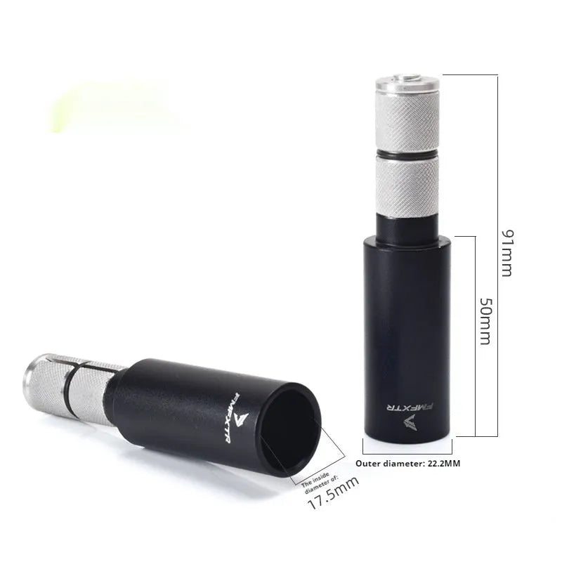 Pair of aluminium alloy bicycle handlebar extension rods with folding mechanism