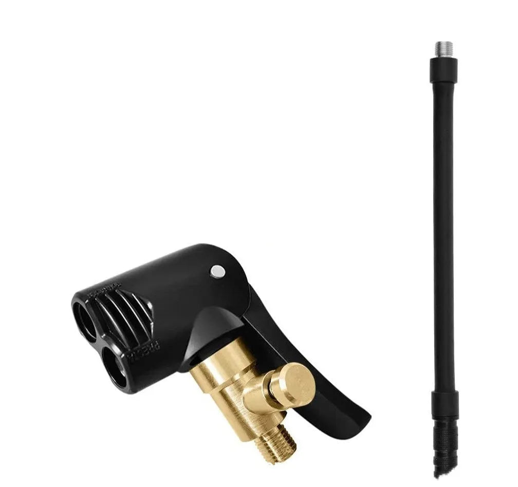 Vehicle air conversion inflatable chuck with two chucks and USB charging port