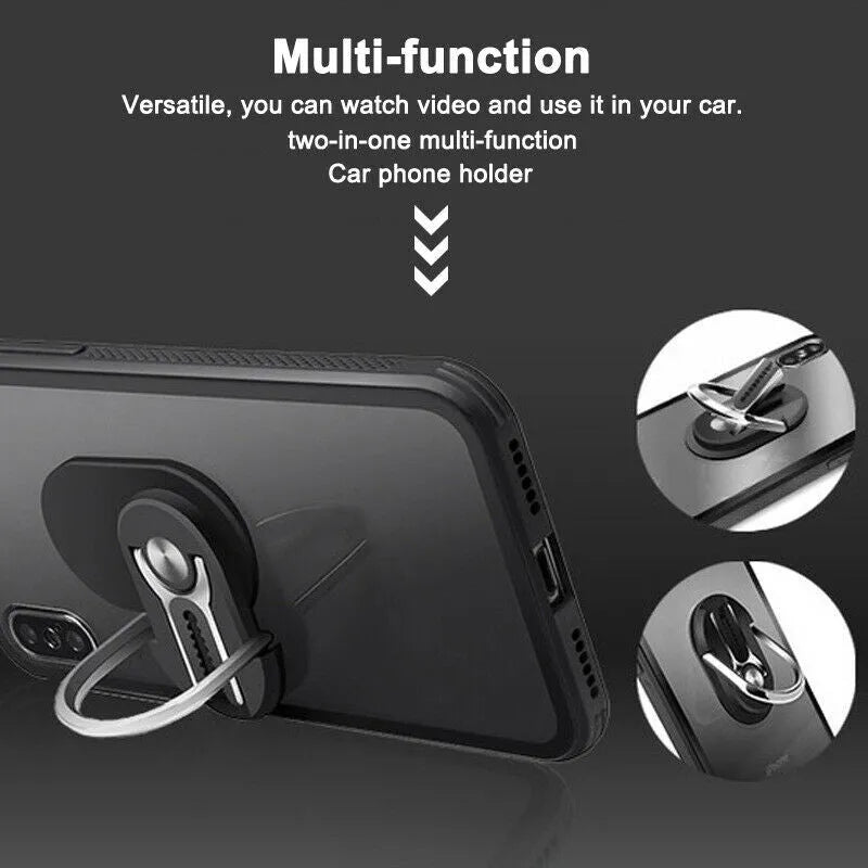 Universal multipurpose mobile phone holder car air vent grip mount stand with 360 rotation zinc alloy and silicone clip in black