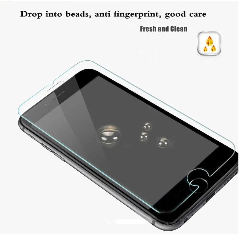 Tempered glass screen protector with 9H hardness rating for smartphone display protection
