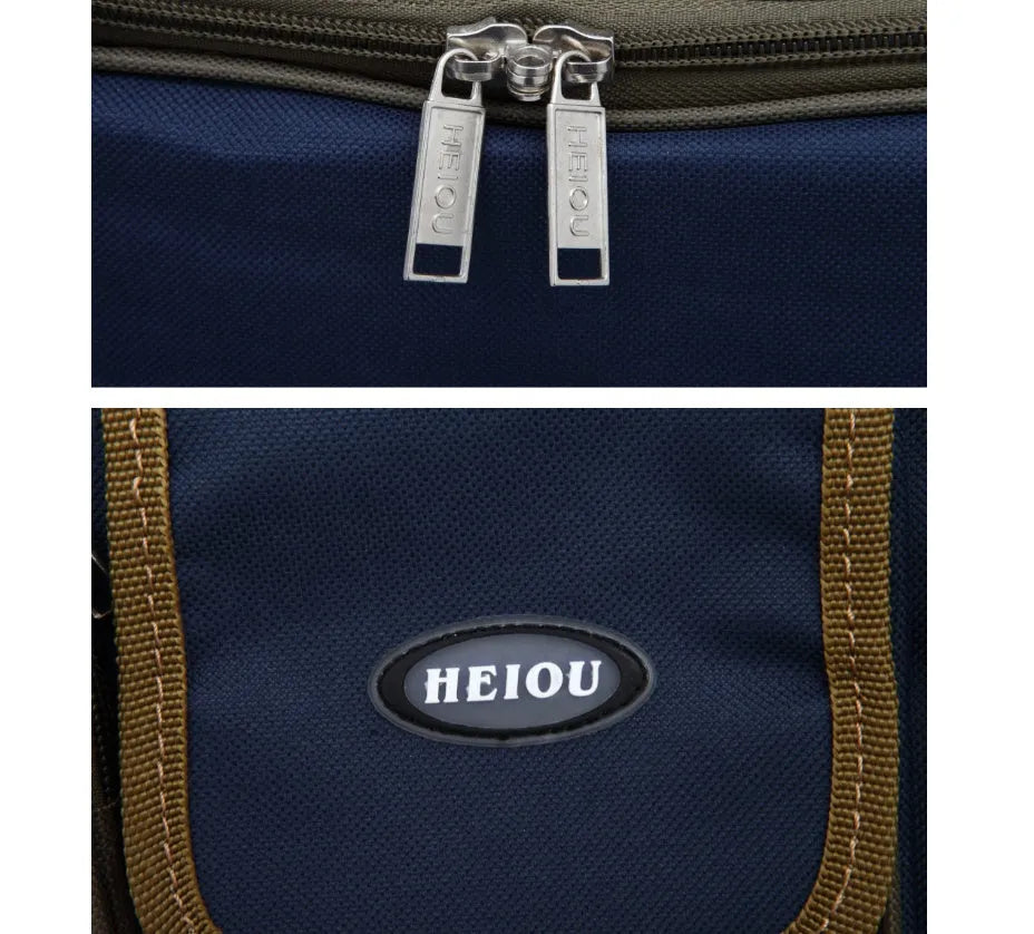 Oxford cloth shoulder bag in black, 64x30x33cm, with shoulder strap