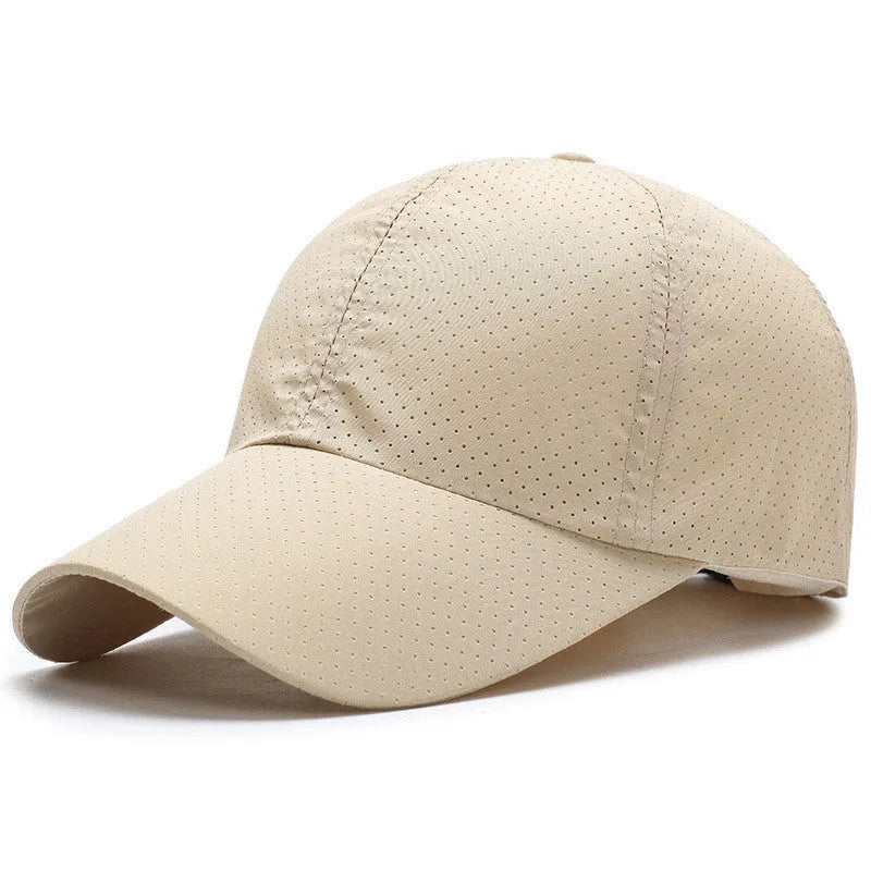 Ultra-thin quick-drying baseball cap with 11cm depth and 7.5cm brim in dark gray