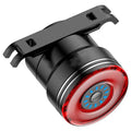 Black smart brake sensing USB charging bicycle taillight with aluminium construction