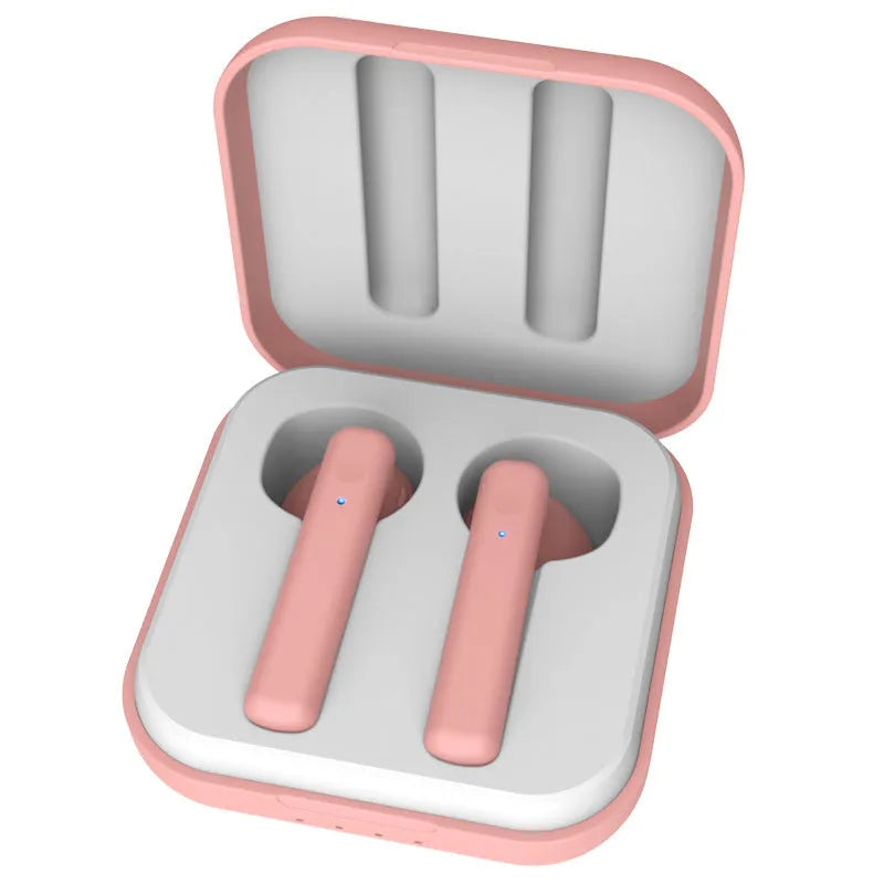 M1011 Macaron wireless sports headphones in multiple colours with charging bin