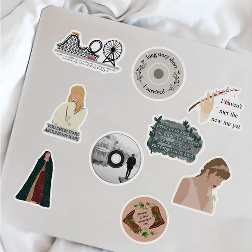 50 sheets of graffiti colour cartoon waterproof adhesive stickers for luggage and notebooks.