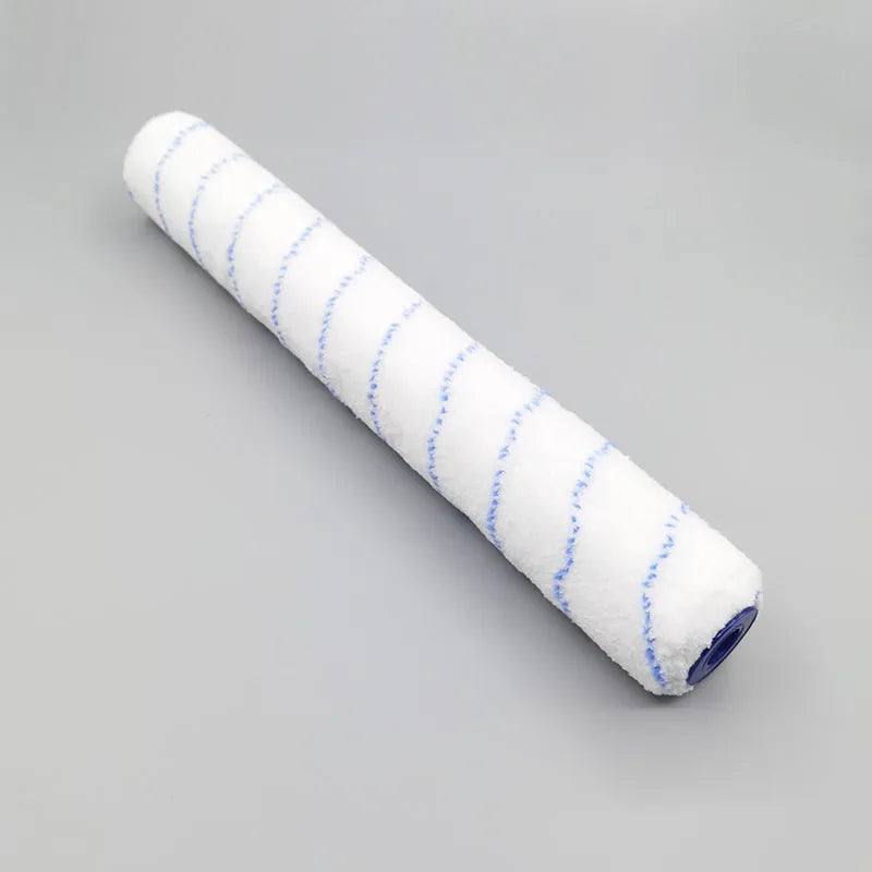 18-inch paint roller with three brush head types: short, medium, and long hair textures for wall painting