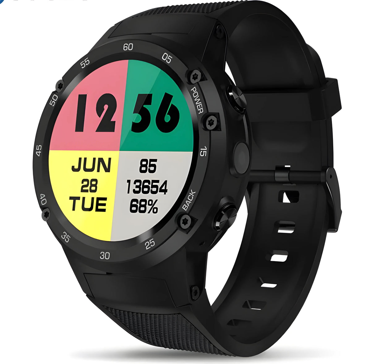 Zeblaze THOR 4 4G smart watch with 1.39-inch circular colour screen and silicone strap