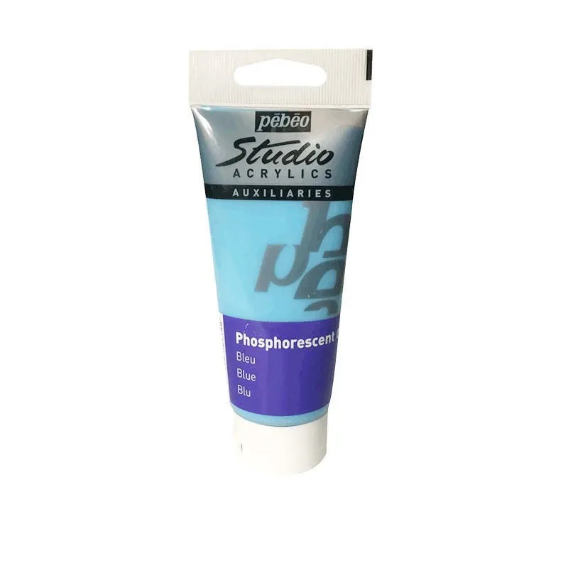 Luminous acrylic paint 100ml in five colours with paint brushes and oil painting knife set