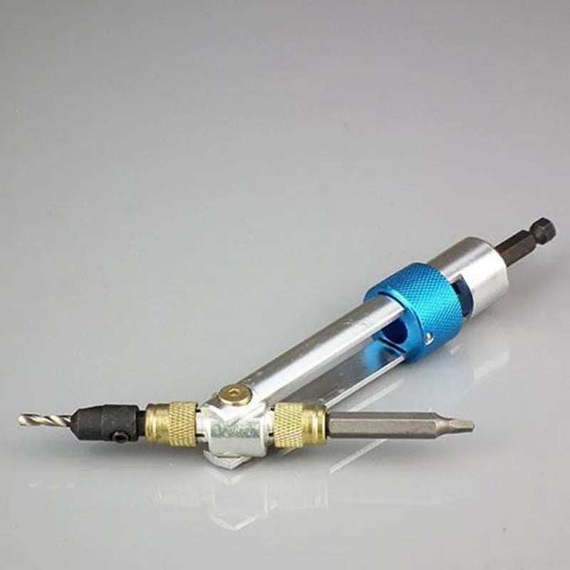 Half Time Drill attachment set with swivel head, Phillips bits, and flathead bits for power drill conversion