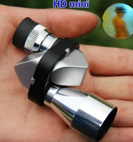 Compact aluminium alloy monocular telescope with foldable rubber eyecup and canvas carrying case