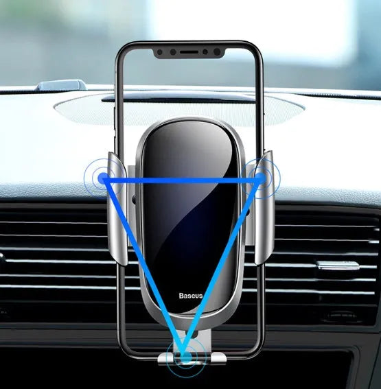 Universal smart car bracket mount in black, blue and silvery colours for mobile device holding