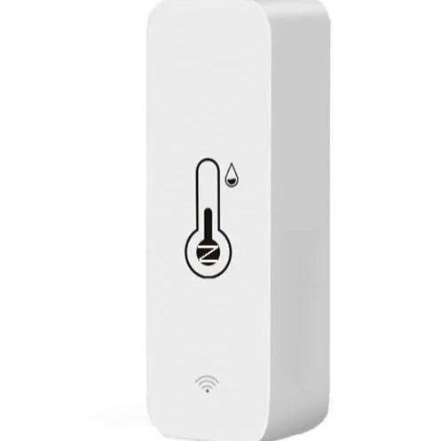 WiFi Zigbee temperature and humidity sensor with ABS plastic housing measuring 72mm x 25mm x 20mm