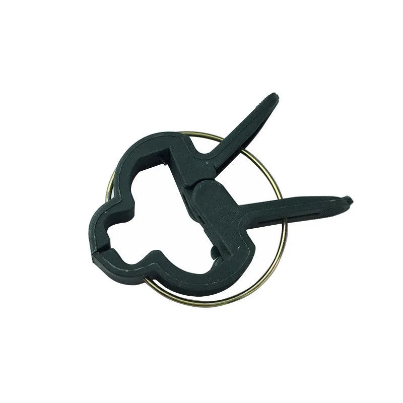 20pcs set of 6cm PP plastic garden clips with yellow zinc plating for plant trellis training