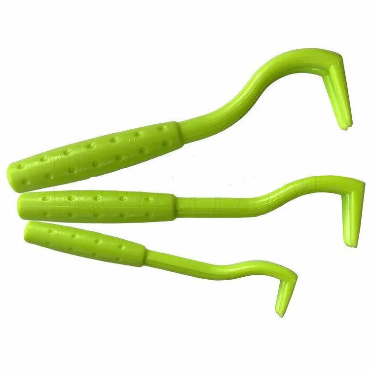 Plastic flea tick extractor tool for dogs and cats, shown in blue and green colour options