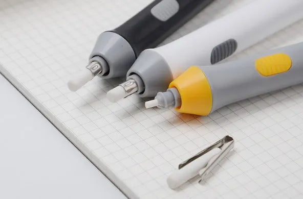 Electric eraser geometry modelling plastic black and grey 166x15mm