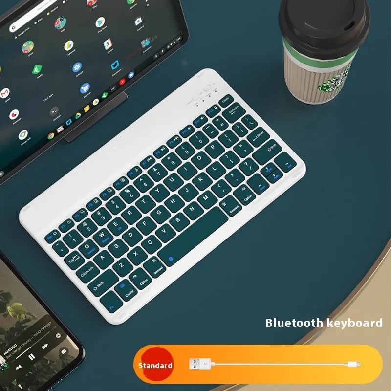 Bluetooth wireless keyboard for tablet computers in multiple colour options including dark green and white