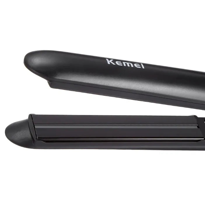 Black professional hair straightener curler flat iron with ceramic tourmaline plates and LED display