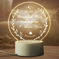 Modern minimalist LED night light with acrylic shade and ABS base in selected colour option