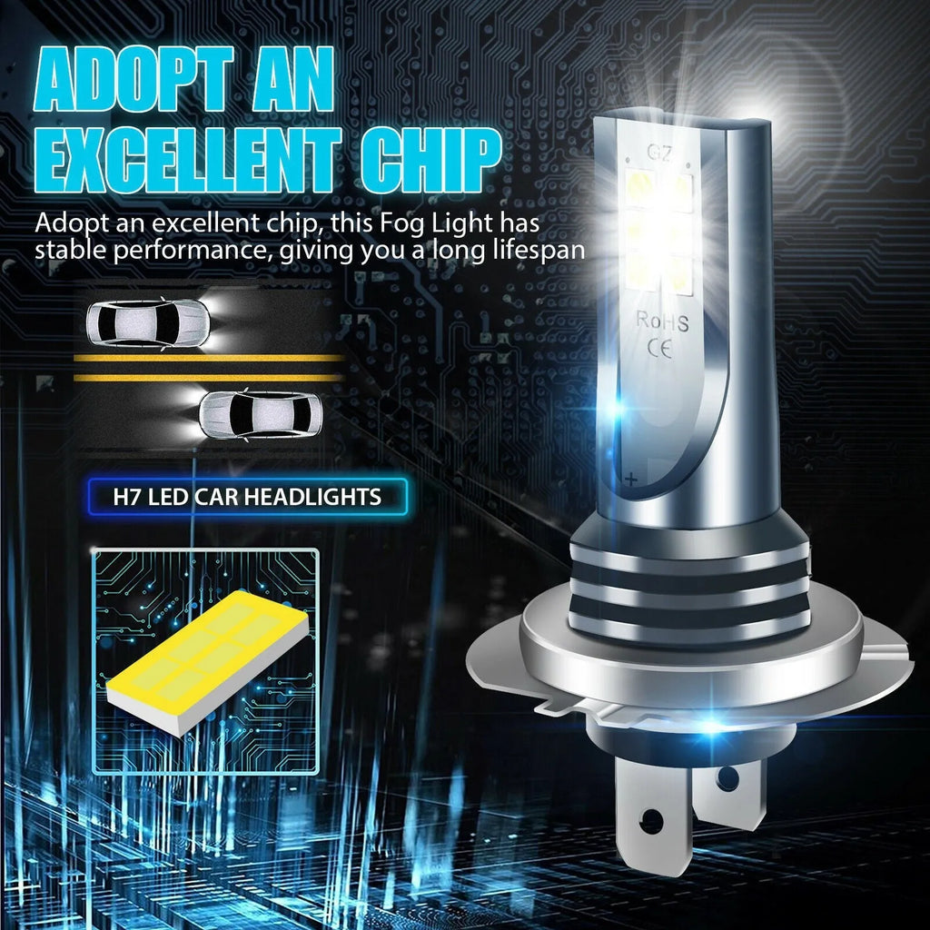 Universal automotive fog lamp bulb with 12 SMD LEDs and aviation aluminium housing