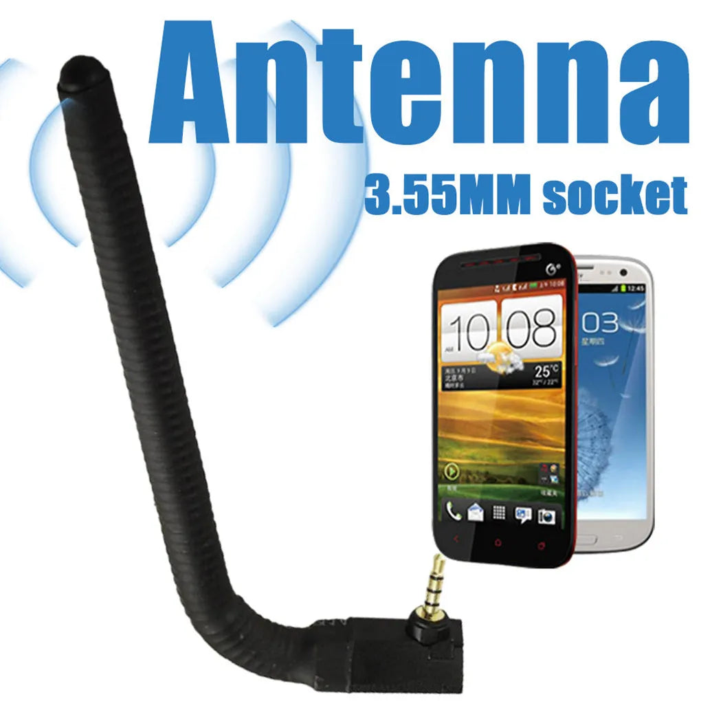 Mobile phone signal enhancement antenna with adsorption base, measuring 13.6cm long by 2.76cm wide