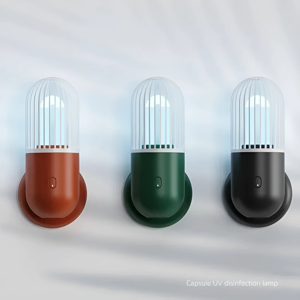 Portable capsule ultraviolet disinfection lamp with 850μW/cm² UVC output and 700mAh battery