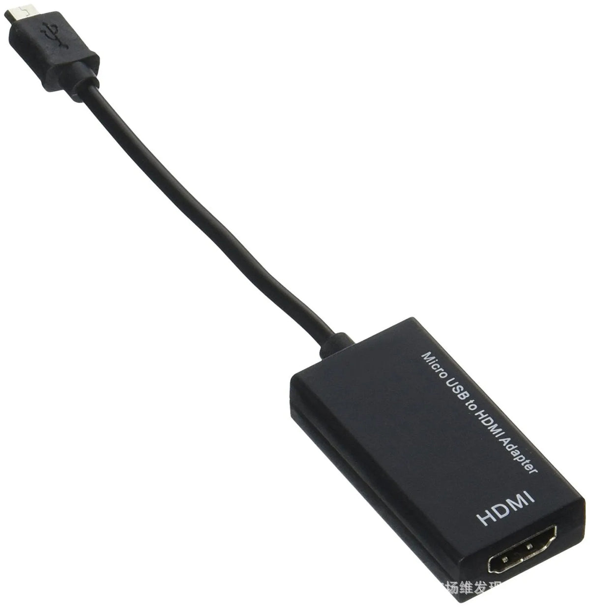 Black braided nylon HD to HDMI adapter cable with gold-plated micro-HDMI and HDMI connectors.