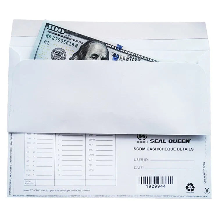 Blue tamper-evident self-adhesive confidential envelope measuring 105mm by 240mm.