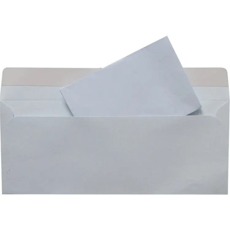 Blue tamper-evident self-adhesive confidential envelope measuring 105mm by 240mm.