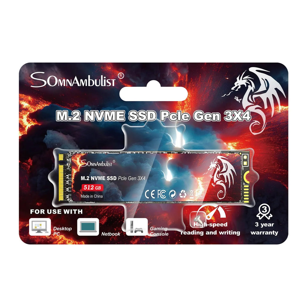 M.2 NVMe Solid State Drive for desktop computers with PCIe 3.0 interface.