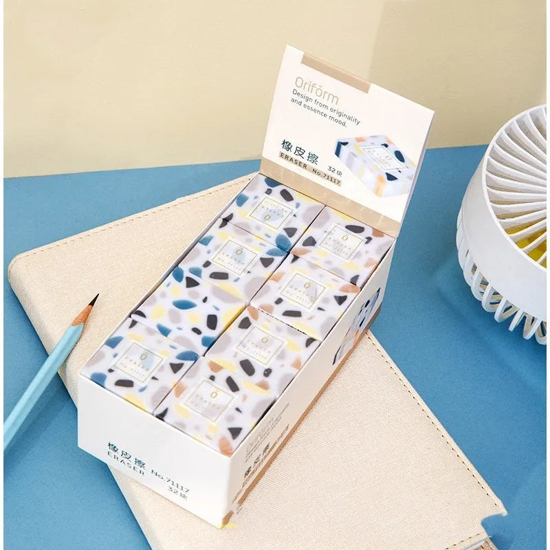 Super Clean Traceless Eraser brick format with smooth rubber construction
