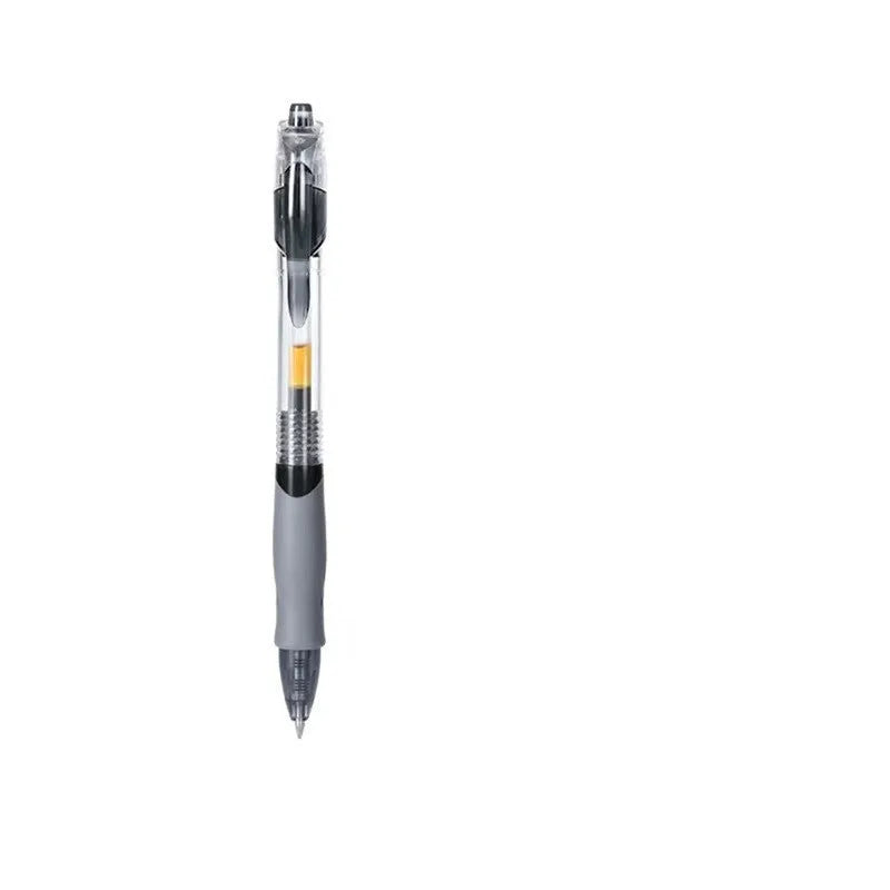 Plastic gel pen with 0.5mm tip in black, blue and red ink colour options
