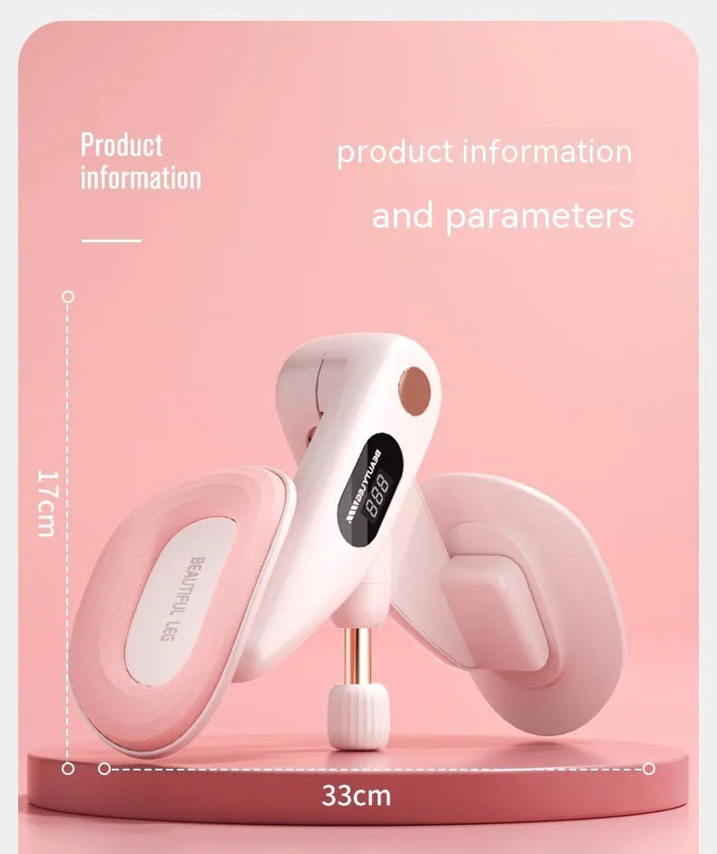 Pelvic floor muscle trainer device with digital counting display and foam cushioning