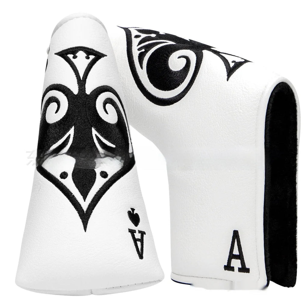 A single PU golf putter sleeve cover, shown in one of three available colours, designed to protect a club head.