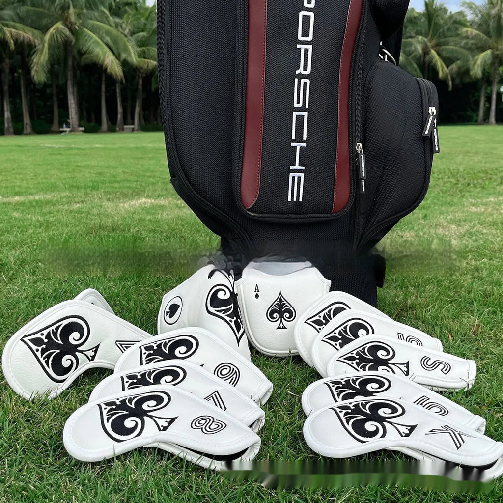 A single PU golf putter sleeve cover, shown in one of three available colours, designed to protect a club head.