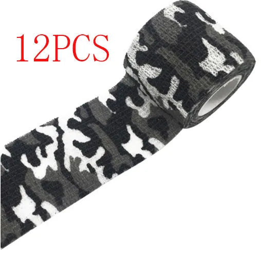 Camouflage self-adhesive elastic bandage 5cm non-woven wrap for first aid support