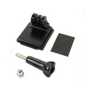 Black aluminium alloy and plastic GoPro helmet mount extension rod with quick-release bracket.