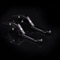 Metal adjustable horn handle clutch lever for motorcycles in multiple anodised colour options