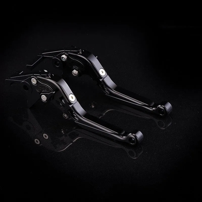 Metal adjustable horn handle clutch lever for motorcycles in multiple anodised colour options