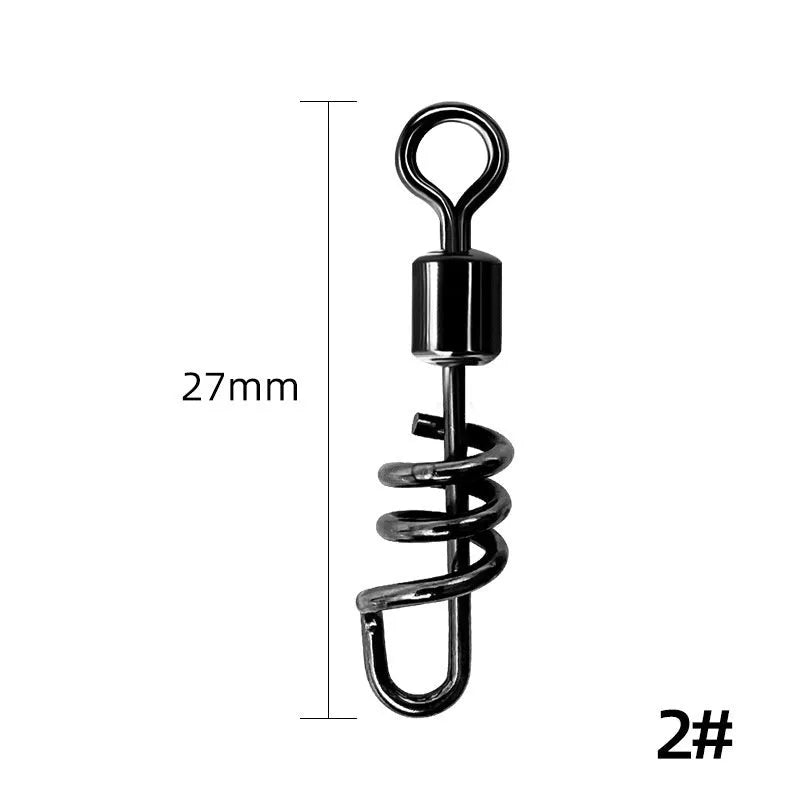 8-shaped stainless steel fishing swivel connector for tackle connections and line twist reduction