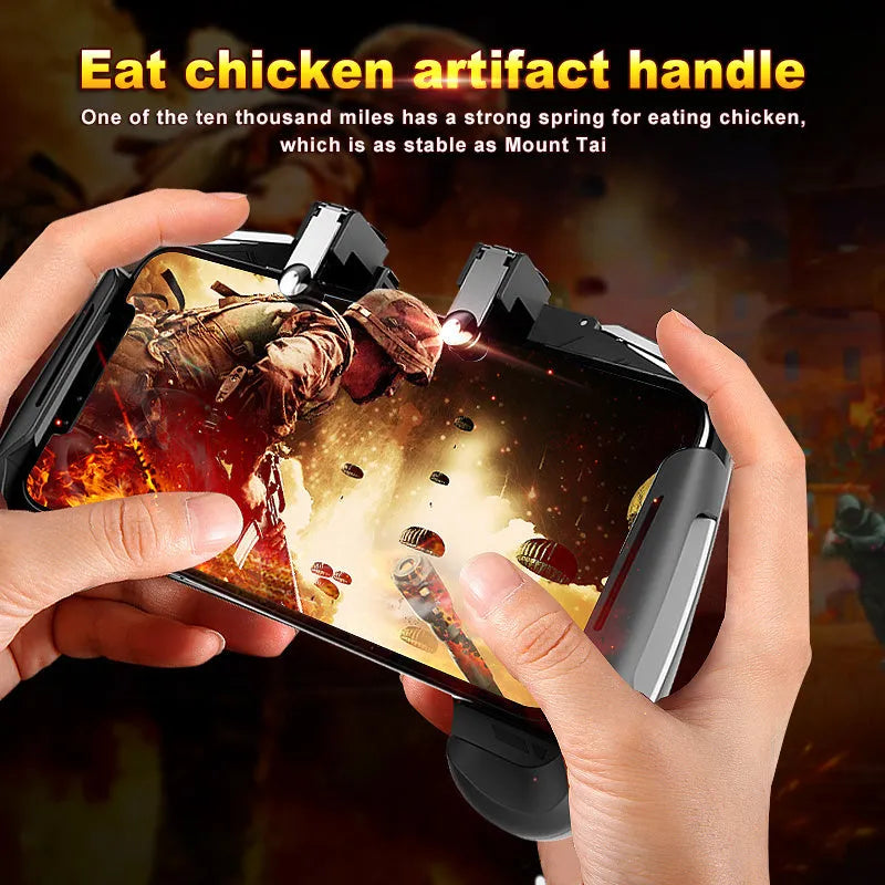 AK16 extendable game controller with fire shutter triggers holding mobile phone for gaming