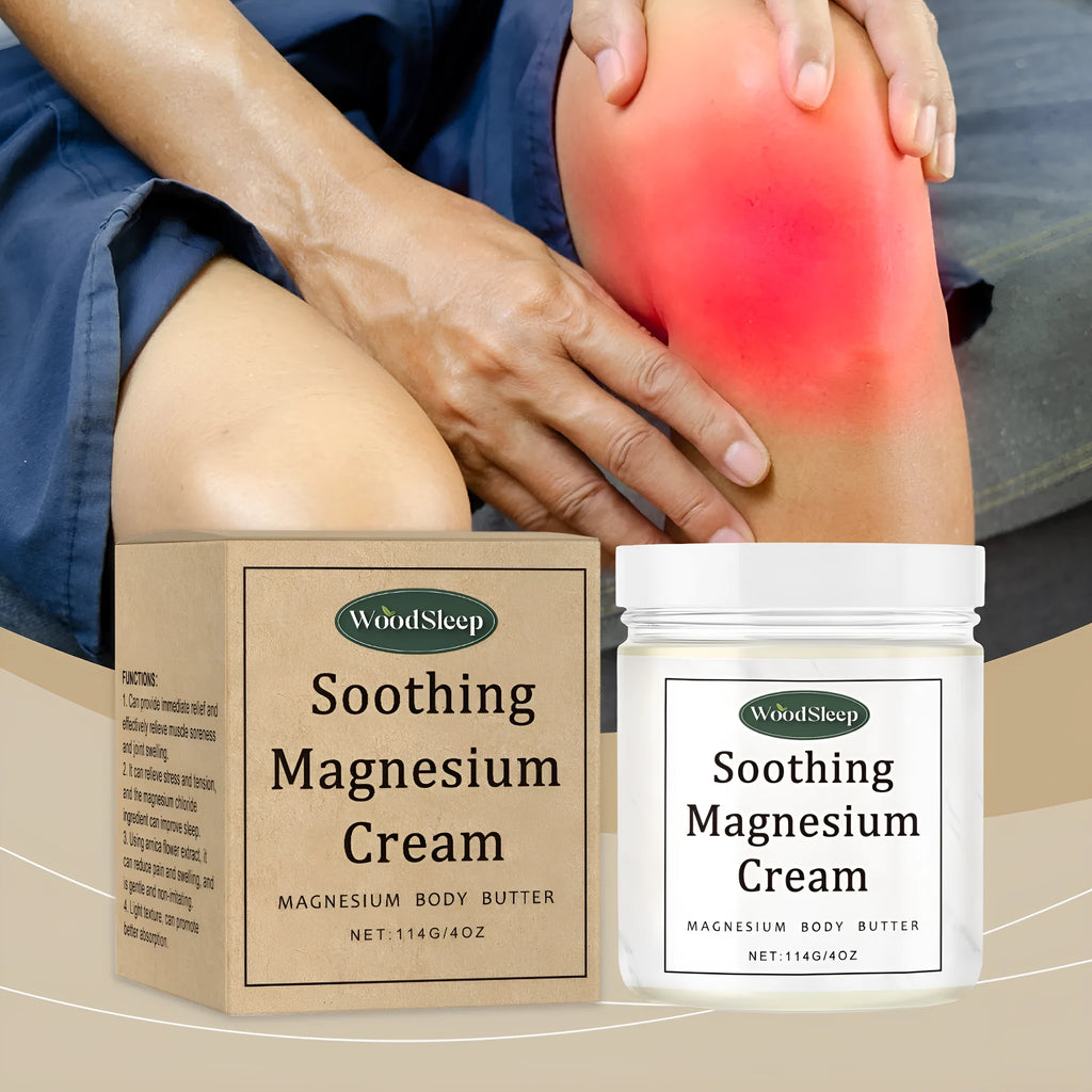 114g tube of magnesium cream for body care after exercise with glycerin and mineral oil