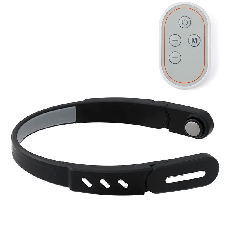 Rechargeable head temple massage instrument with 3-speed control for decompression, available in multiple colour editions