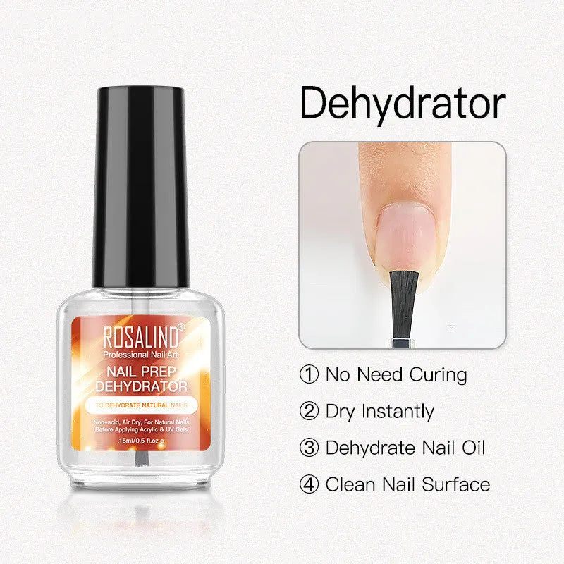 ROSALIND Nail Dehydrator 15ml bottle for cleaning nail surface and removing oil before nail art
