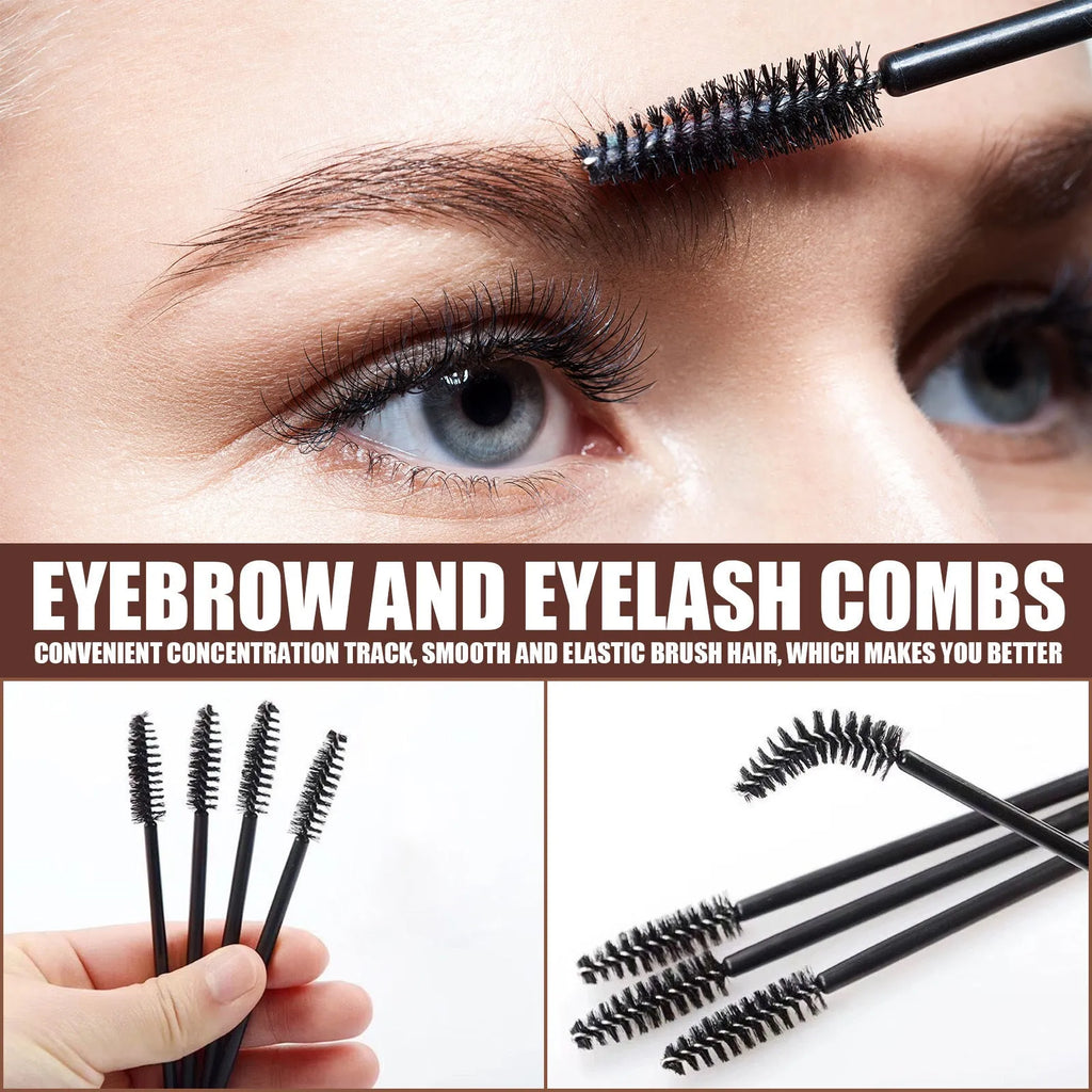 Eyebrow printing pen set with stencil, pencil and brush in Black, Dark Brown and Dark Gray, 3g