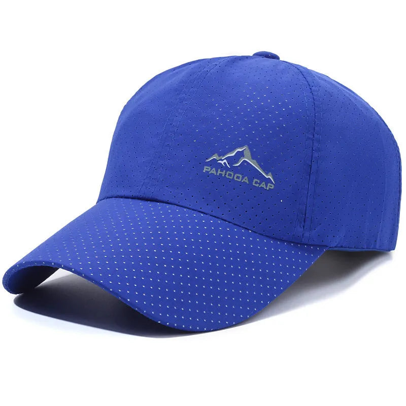 Adjustable polyester baseball cap in dome crown style for summer sun protection