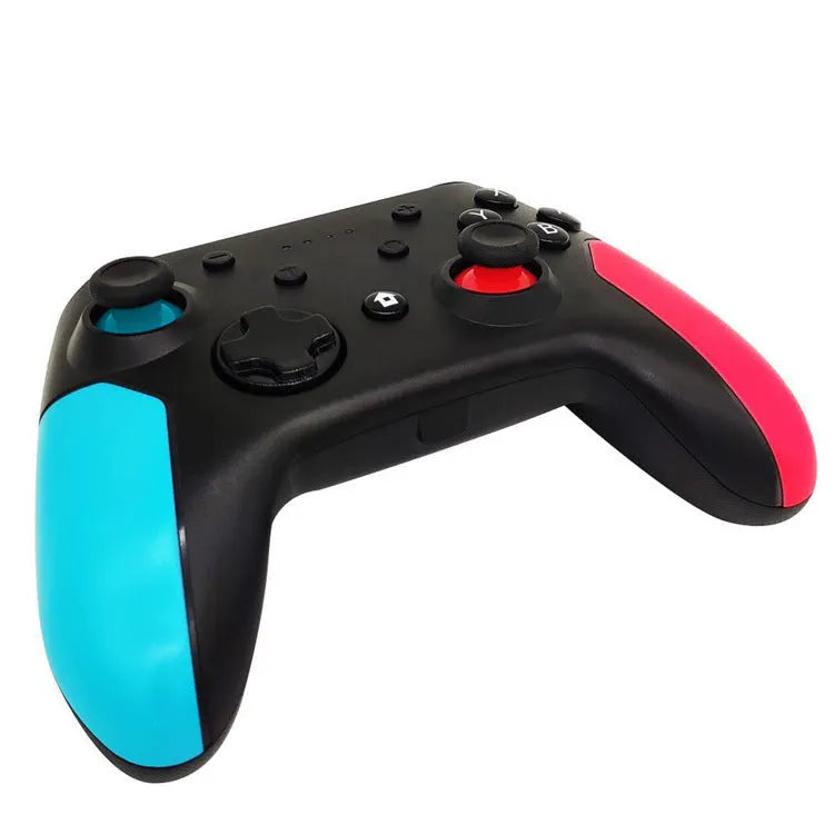 Nintendo Switch Bluetooth game controller in blue and red colours with USB cable
