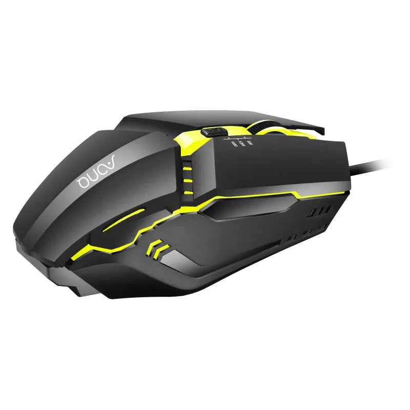 M3 wired USB mouse in black, 124x63x39mm, with 800, 1200 and 1600 DPI settings