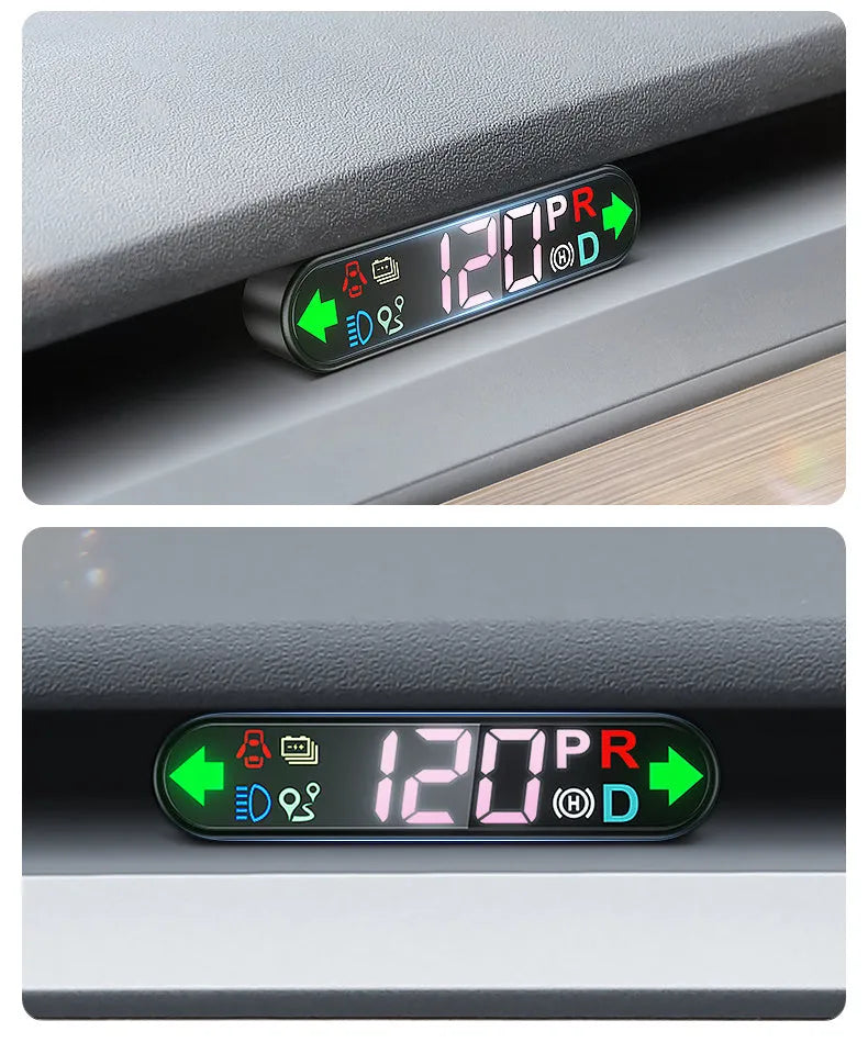 Tesla LCD intelligent air code watch nondestructive installation at air conditioning outlet with speed display